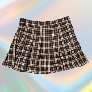 2 for 15$! Ardene black and white plaid skate skirt ⛓️🖤